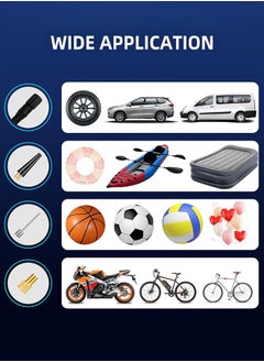 Joshberg Portable Air Compressor Tire Inflator Pump,150 PSI Electric Air Pump with LCD Dual Screen for Car,Motor,Bike,Ball,6000mAh,Black  - Image 2