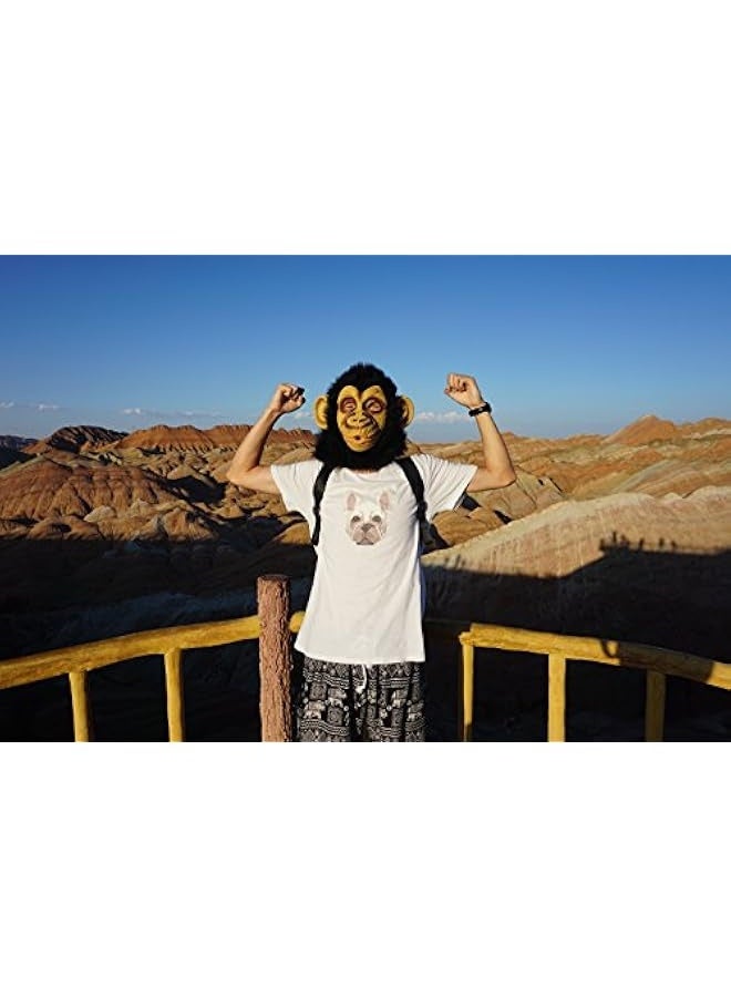 Loquat Animal Mask Monkey Mask Novelty  Costume Party Animal Head Mask Chimp - Image 5