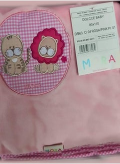 Mora spain Baby blanket - Model: Dolcce Embroidery - Size: 80*110 - Color: Pink - Produced by the Spanish company Mora.  - Image 2