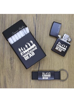 Ada Lazer Personalized The Walking Dead Metal Cigarette Box, Zippo Lighter and Keychain Set  - Image 3