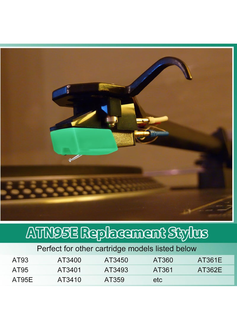 Generic - Replacement Stylus for AT95E Cartridge, Diamond Needles for Audio,Technica AT,LP120,USB Turntables, Compatible with AT93, AT3400, AT3450 - Image 1