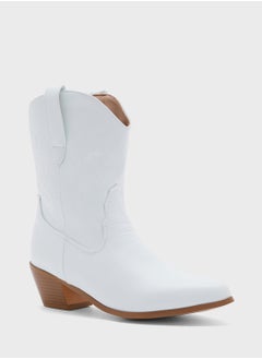 Ginger Embroidered Cowboy Ankle Boots  - Image 2