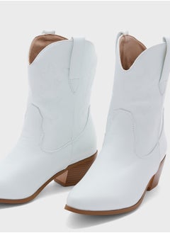 Ginger Embroidered Cowboy Ankle Boots  - Image 4