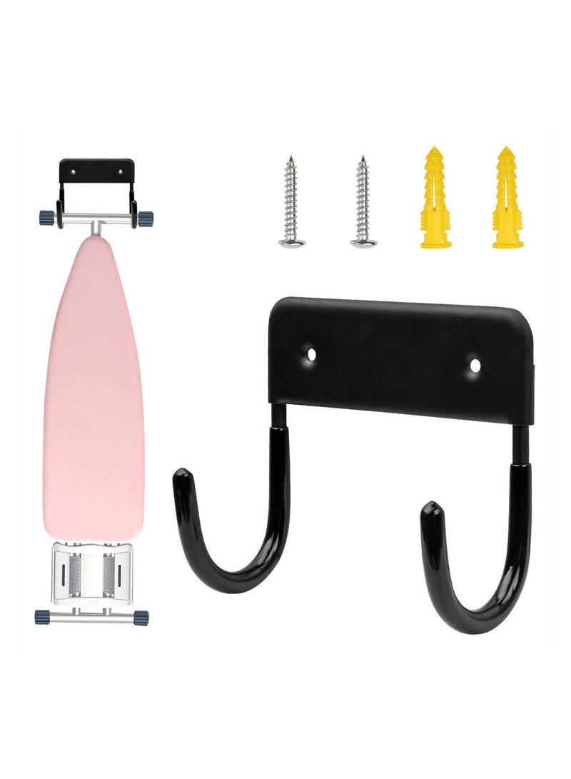 Wall Mounted Ironing Board Holder Convenient Space Saving Design for Laundry Room with Screws Included - Image 1