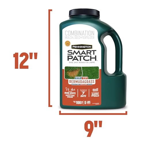 Pennington Smart Patch Bermudagrass 5lb 100 sq. ft. Grass Seed Bare Spot Repair with Mulch and Fertilizer - Image 5