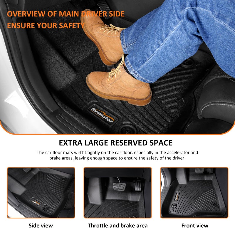 Binmotor-All Weather Floor Mats Cargo Liner for Mazda CX-5 2017 2018 2019 2020 2021 2022, Car Floor Mat CX5, Trunk Cargo Mat for Mazda CX5 Accessories Car Mats - Image 4