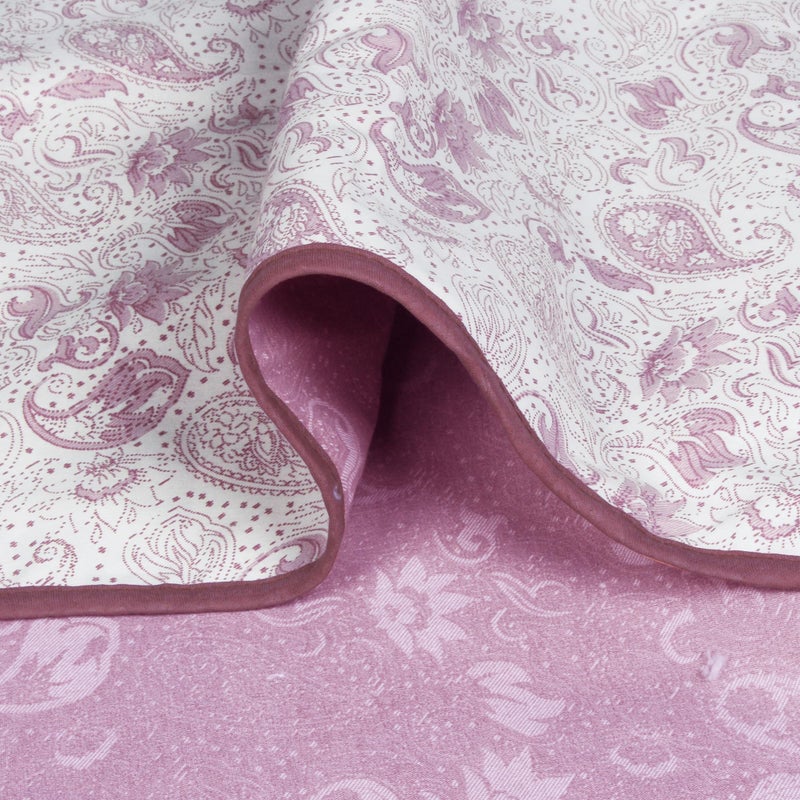 Story@Home Dohar Single Bed | 100% Cotton Blankets for Summer | 144x 220CM, 150GSM AC Blanket and Ac Comforter Single Bed | Pink & White Floral Pattern, Reversible Quilt | Ideal for Gifting - Image 5