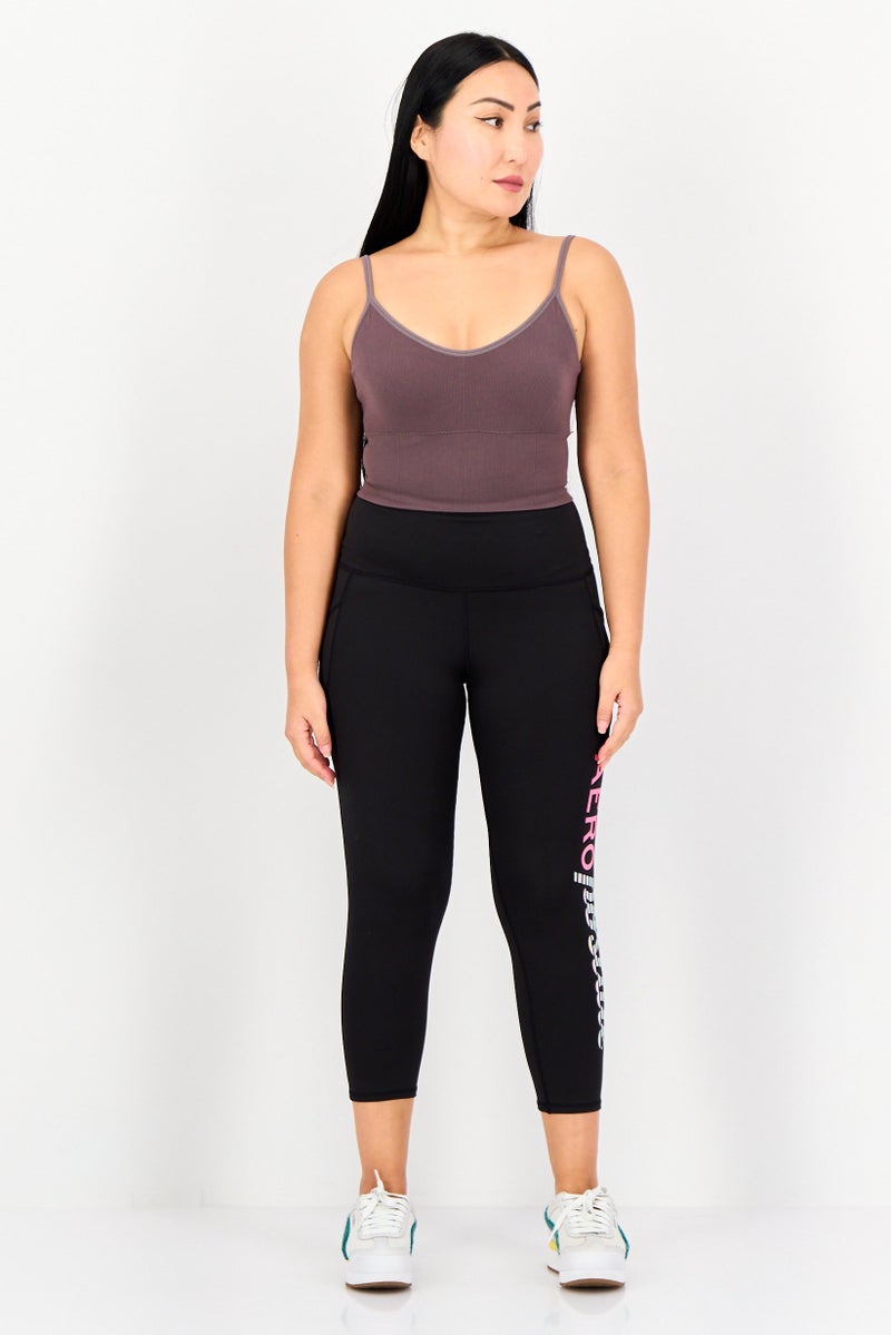 Aeropostale Women Sportswear Fit Outdoor Leggings, Black - Image 4