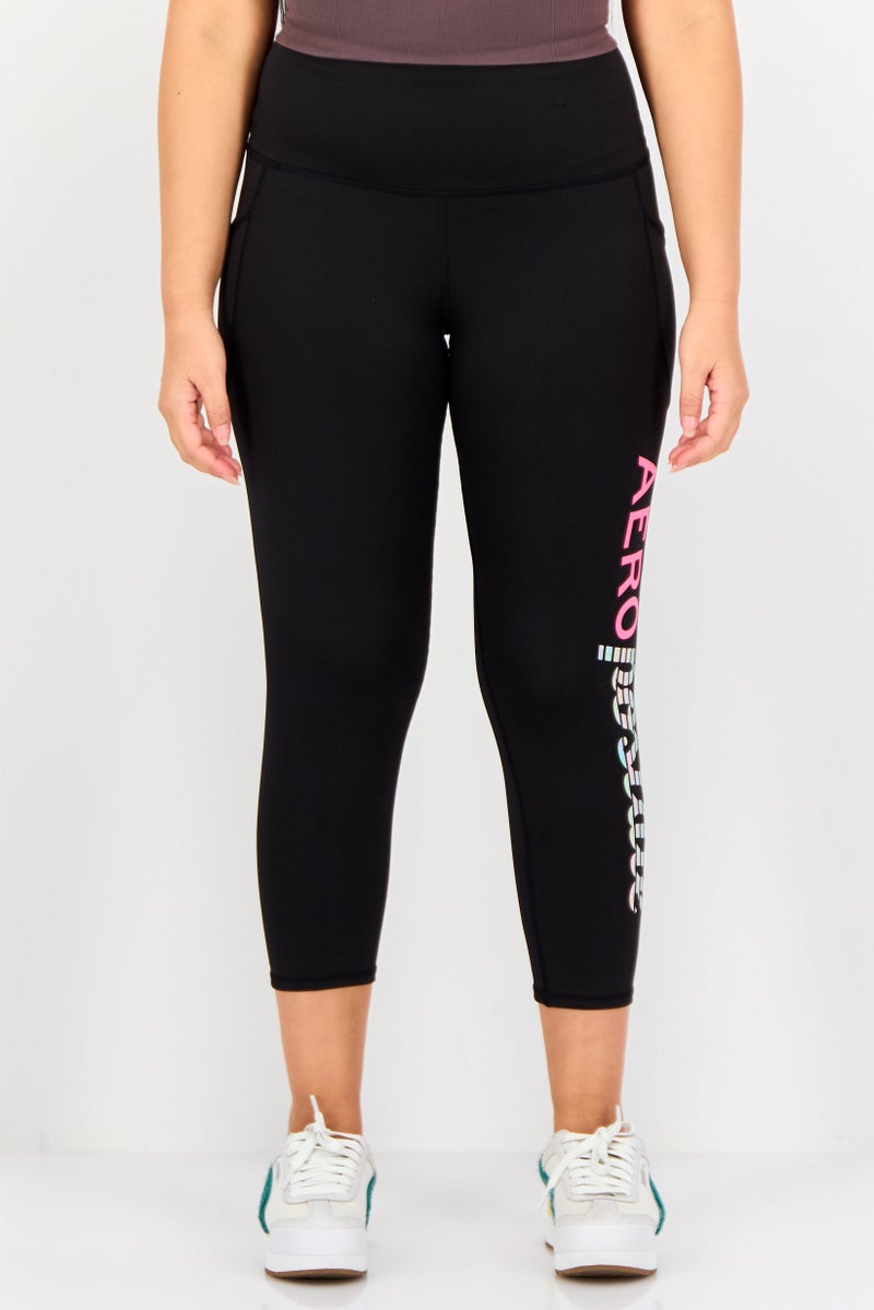 Aeropostale Women Sportswear Fit Outdoor Leggings, Black - Image 1