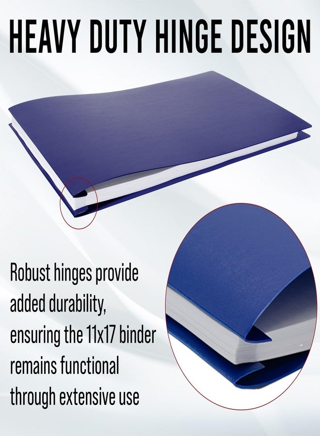 Ruby Paulina 11x17 Report Cover Pressboard Binder Poly Panels Includes Fold-Over Metal Fasteners Blue Package of 6 - Image 5