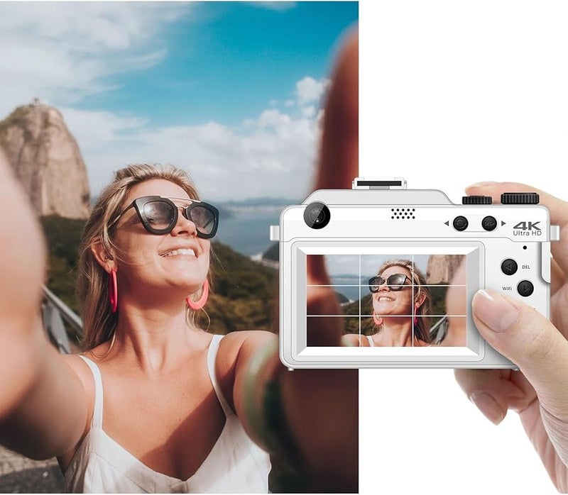 Asixxsix 4K 64MP Vlogging Camera with 3 Inch Screen Auto Focus Anti Shake Dual Lens - Image 4