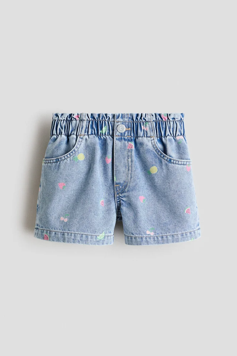 H&M Embroidered denim shorts