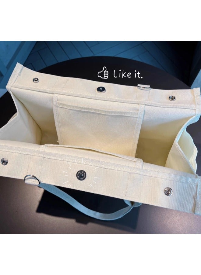 شيبشيب حقائب حفاضات قماشية على شكل دب لطيف، حقيبة أطفال كبيرة السعة للأم، حقيبة يد حقيبة أمومة بجيوب متعددة للأطفال والنساء والسفر - Image 5