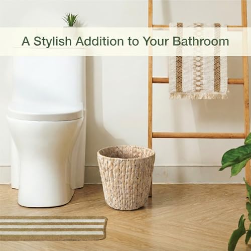 84ECO 2-Pack White Wicker Trashs Can for Bathroom, Bedroom, Office - Image 2