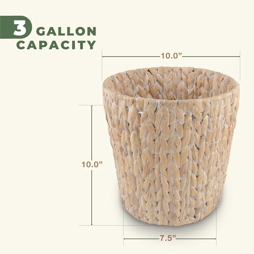 84ECO 2-Pack White Wicker Trashs Can for Bathroom, Bedroom, Office - Image 5