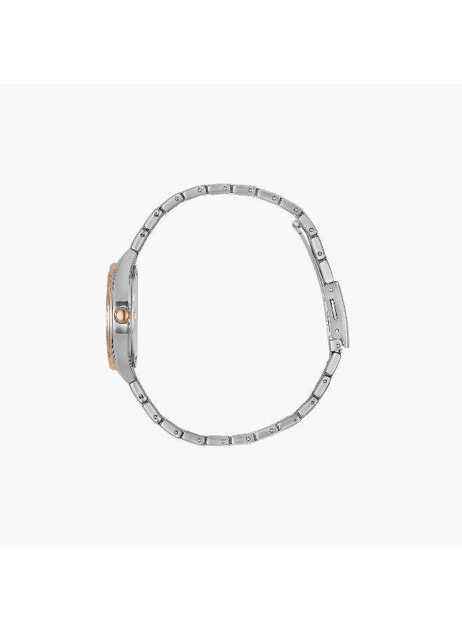 OMAX ساعة أنالوج نسائية ذهبية وخضراء - Image 2