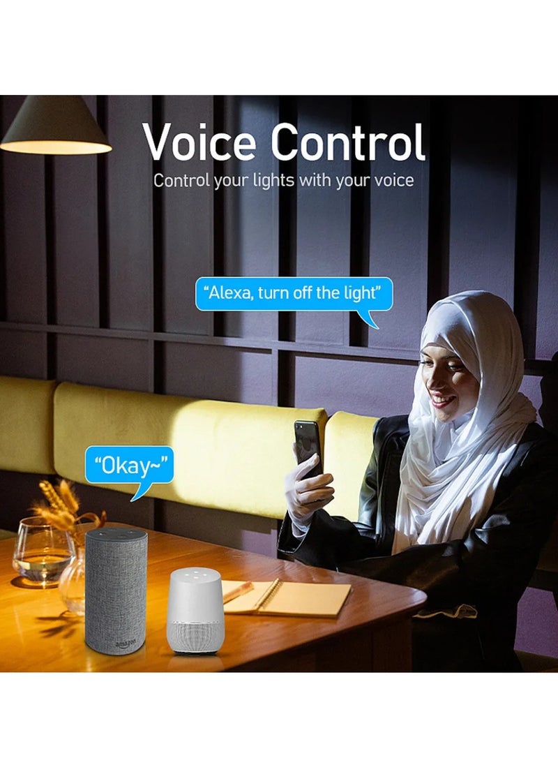 TUYA - 2 Pcs RGB+CCT Downlight 6 Inch 10W Ceiling Light Bluetooth Control Works With Alexa And Google Assistant Led Light With App Control 16 Million Color Range 50000 Hour Lifespan 2700K-6500K Color Range - Image 1
