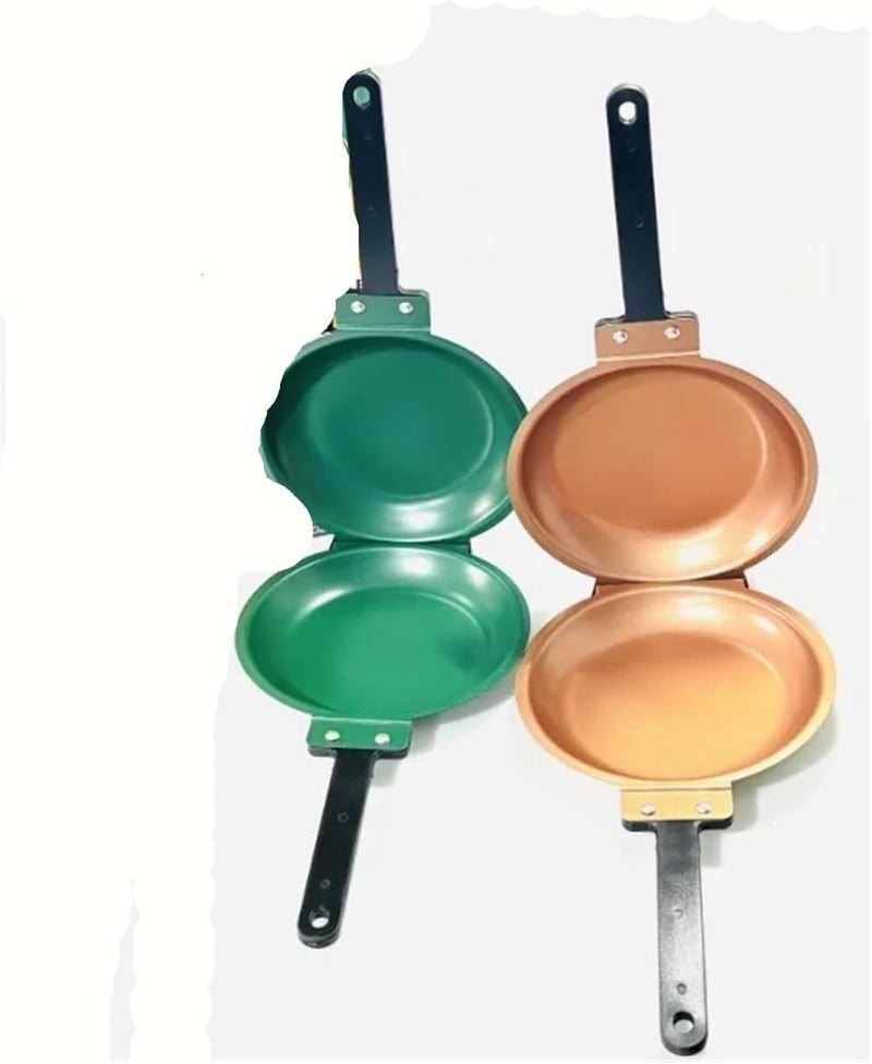 Double Sided Folding Non Stick Frying Pan, Breakfast, Waffle And Cake, Kitchen Tools, Accessories(1pc yellow) - Image 4