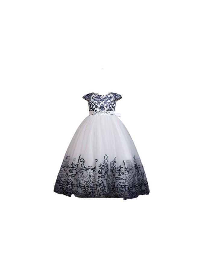 D'Daniela Lace Applique Ball Royal Blue Gown  - Image 1