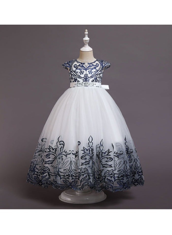 D'Daniela Lace Applique Ball Royal Blue Gown  - Image 2