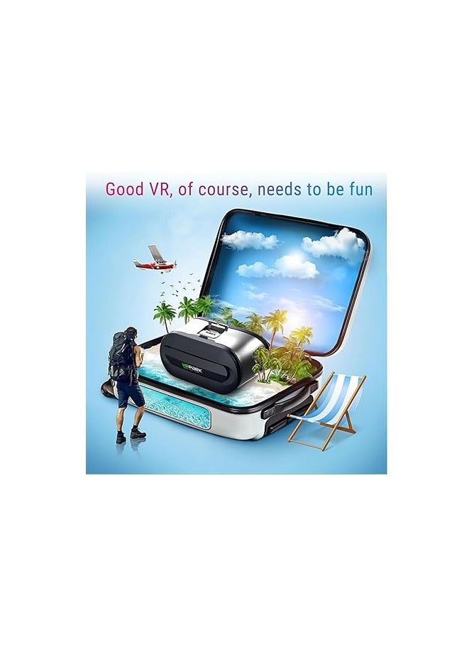 VRPARK VR Headset 3D Glasses Virtual Reality Headset with HiFi Stereo Headphones for VR Games 3D Movies Eye Care System for Smartphones Compatible for iOS Android - Image 5