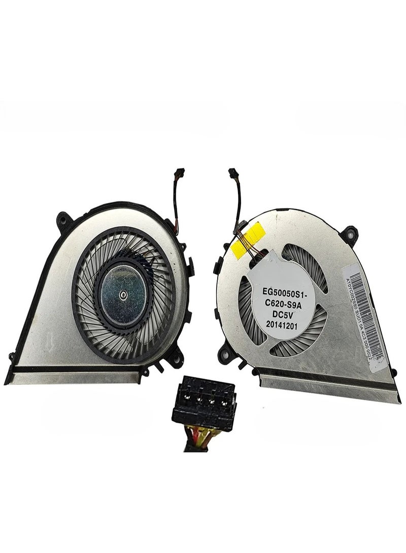 مروحة تبريد بديلة لوحدة المعالجة المركزية لأجهزة Lenovo Yoga 3 14 Yoga 3-1470 و IdeaPad Yoga 700-14ISK المحمولة، رقم القطعة 5H40H35615 EG50050S1-C620-S9A، تعمل بجهد 5 فولت تيار مستمر، 4 أسلاك - 4 دبابيس - Image 3