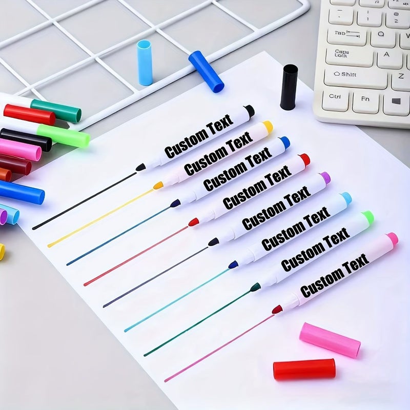 Yellow Red Erasable Whiteboard Markers 12Pcs Wet Dry Erase Pens - Image 2