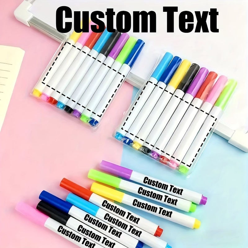 Yellow Red Erasable Whiteboard Markers 12Pcs Wet Dry Erase Pens - Image 3