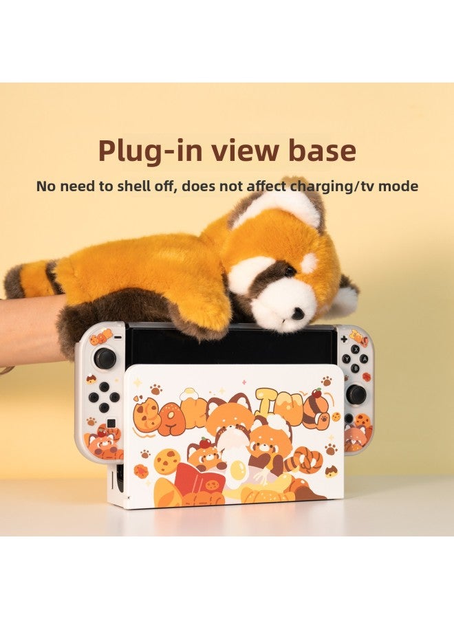 Loquat Magic Switcholed Protective Case Nintendo Switch Protective Case Cookies Small Energy Protective Case Red Panda-Model:Set 【Switch Battery Life Version-cookie Little Energy】 Protective Case + Base Case  - Image 3
