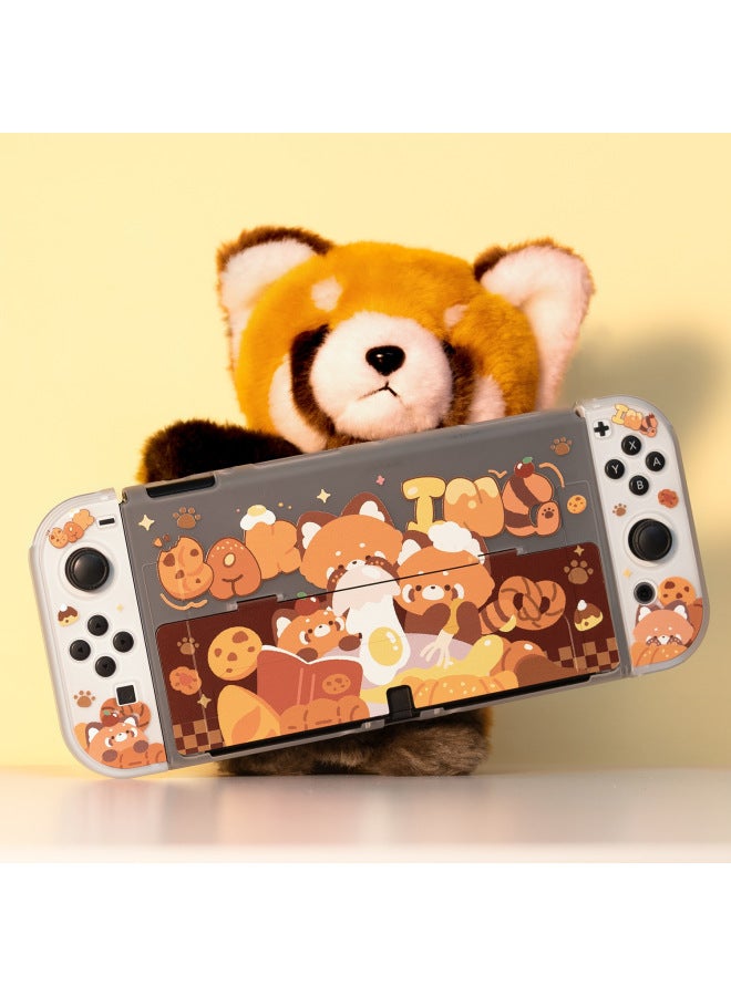 Loquat Magic Switcholed Protective Case Nintendo Switch Protective Case Cookies Small Energy Protective Case Red Panda-Model:Set 【Switch Battery Life Version-cookie Little Energy】 Protective Case + Base Case  - Image 2