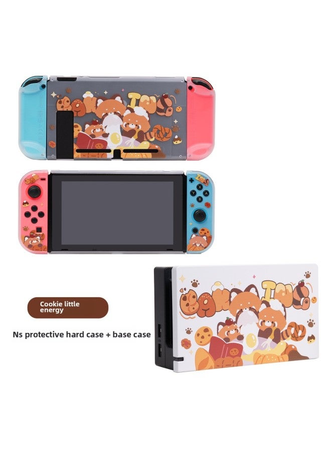 Loquat Magic Switcholed Protective Case Nintendo Switch Protective Case Cookies Small Energy Protective Case Red Panda-Model:Set 【Switch Battery Life Version-cookie Little Energy】 Protective Case + Base Case  - Image 1