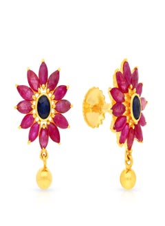 Malabar Gold and Diamonds 22 Carat 916 Purity Precia Gemstone Earrings PGNFNC037ER5Y  - Image 1