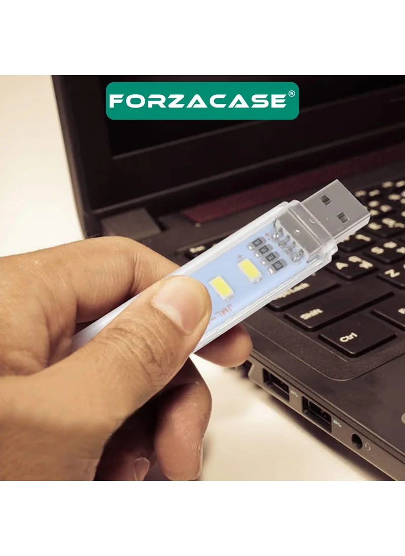 Forzacase Portable 8 Led Flash USB LED Light Book Reading Night Lamp - FC805