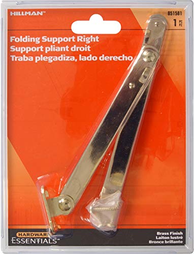 Hardware Essentials 851581 Folding Support Right Side Brass - Image 2