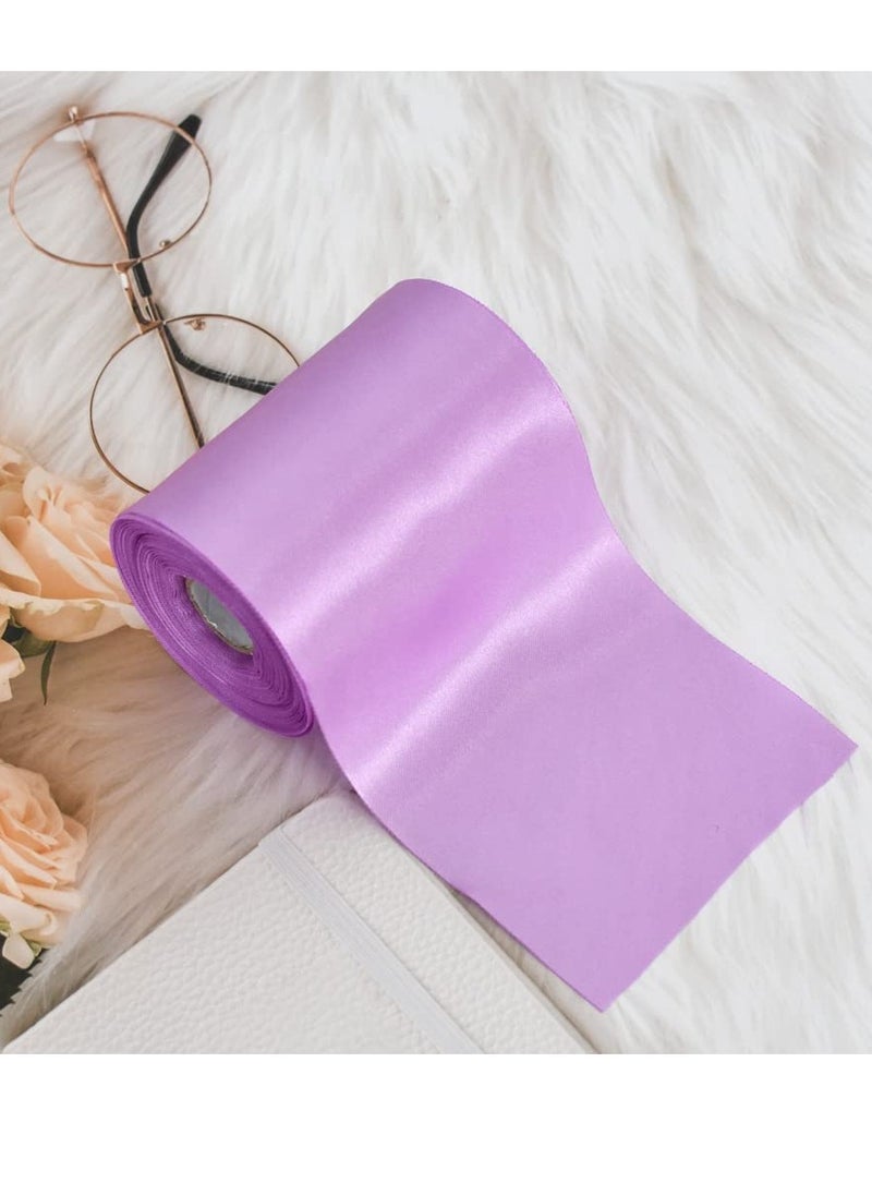 SYOSI - Wide Satin Ribbon Satin Fabric Spool for Cutting Ceremony Kit Grand Opening Chair Sash Hair Car Bow Sewing Craft Gift Wrapping Wedding Decoration(22 Yards,Purple) - Image 1