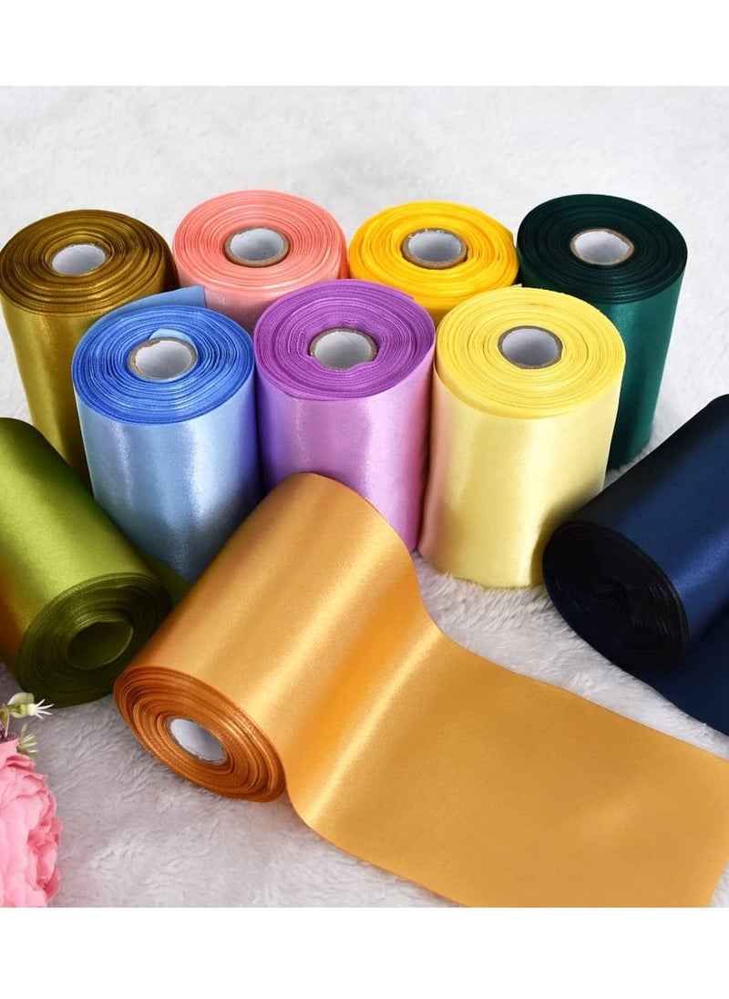 SYOSI - Wide Satin Ribbon Satin Fabric Spool for Cutting Ceremony Kit Grand Opening Chair Sash Hair Car Bow Sewing Craft Gift Wrapping Wedding Decoration(22 Yards,Purple) - Image 1