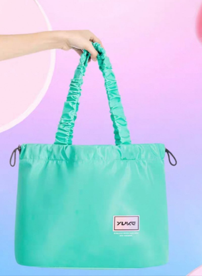 يوكه Fluorescent green fitness bag with dry wet separation swimming bag - Image 1