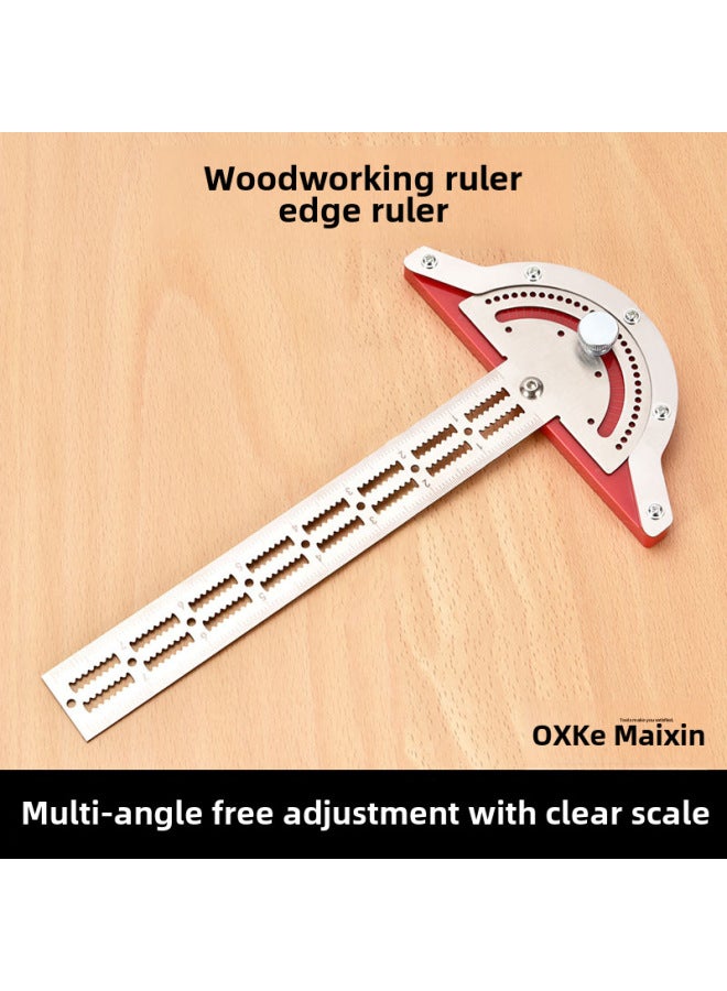Woodworkers Edge Rule Woodworking Ruler Edge Ruler Woodworking Angle Ruler British Ruler Measuring Tool-Model:45cm (bubble Bag Carton) - Image 4