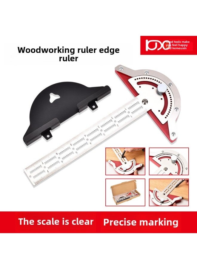 Woodworkers Edge Rule Woodworking Ruler Edge Ruler Woodworking Angle Ruler British Ruler Measuring Tool-Model:45cm (bubble Bag Carton) - Image 2