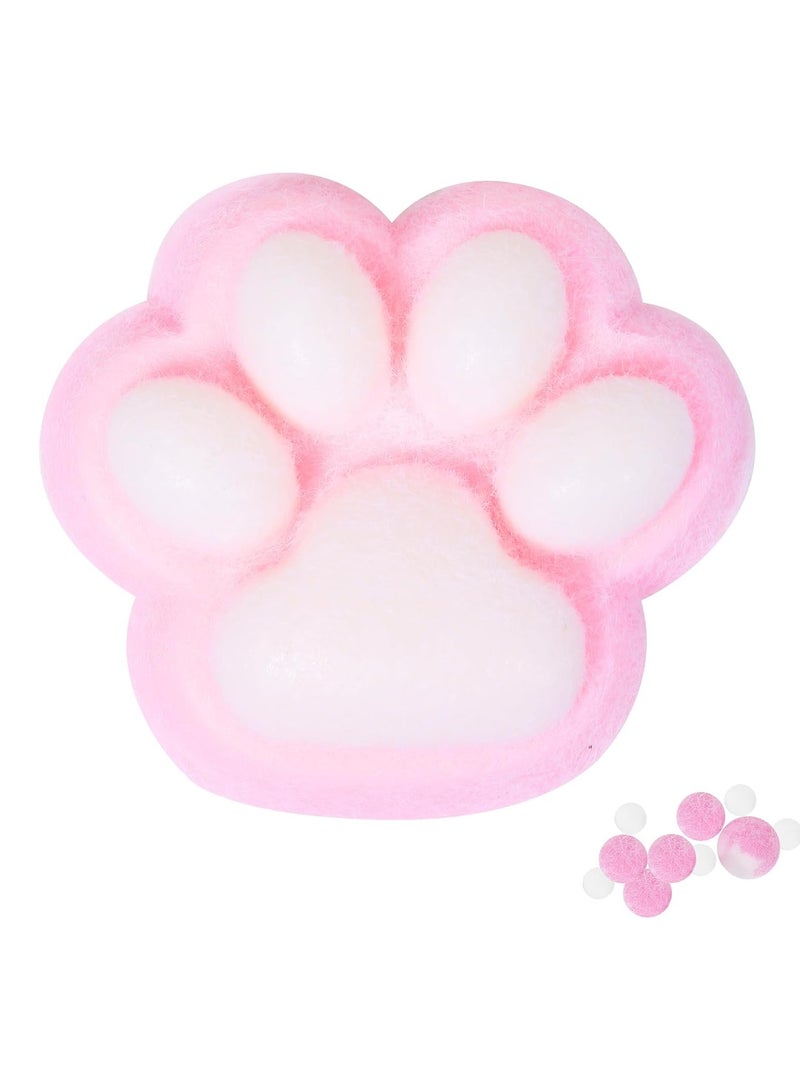 12cm Extra Large Taba Squishy Cat Paw Squeeze Toys,Cat Paw Squishy, Funny Fidget Stress Relief Toys for Adults Kids (Pink)  - Image 1