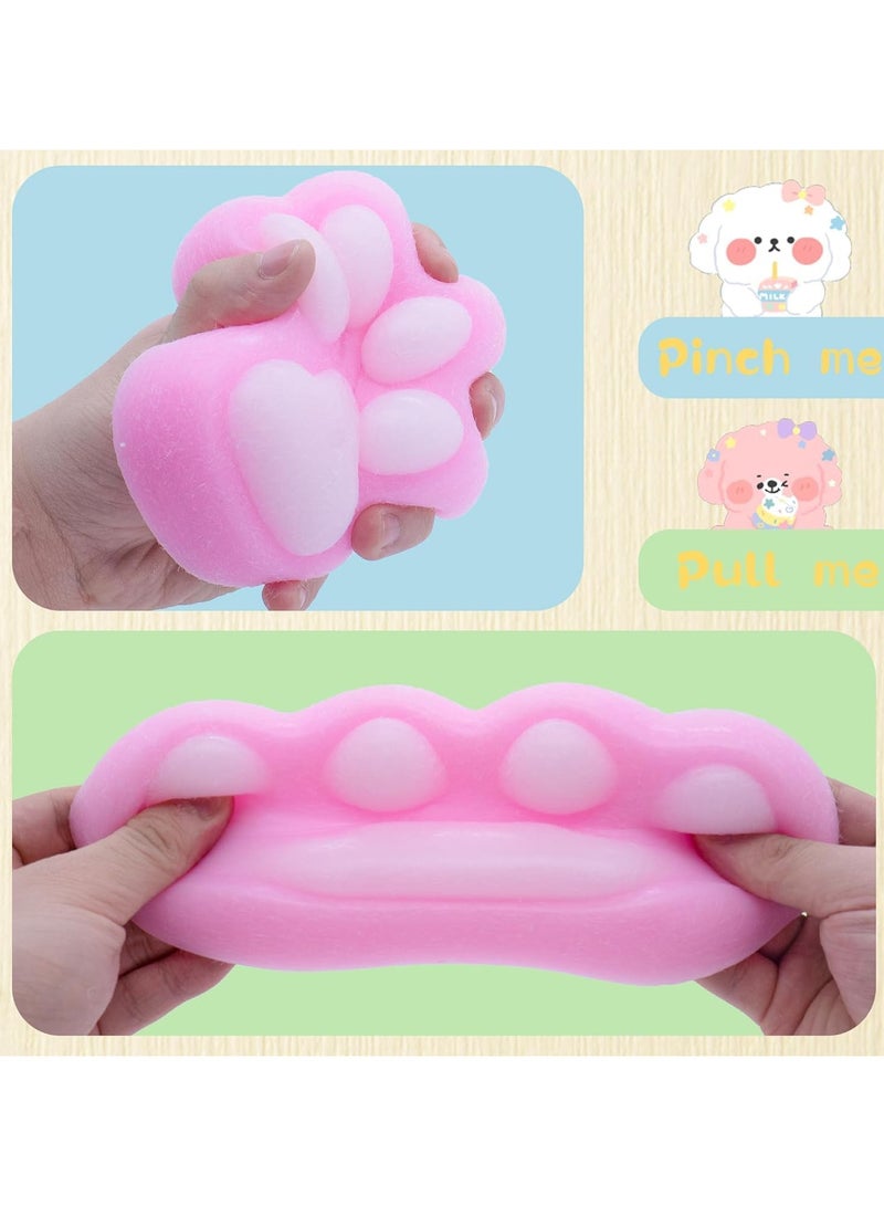 12cm Extra Large Taba Squishy Cat Paw Squeeze Toys,Cat Paw Squishy, Funny Fidget Stress Relief Toys for Adults Kids (Pink)  - Image 2