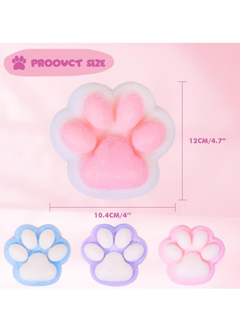 12cm Extra Large Taba Squishy Cat Paw Squeeze Toys,Cat Paw Squishy, Funny Fidget Stress Relief Toys for Adults Kids (Pink)  - Image 3