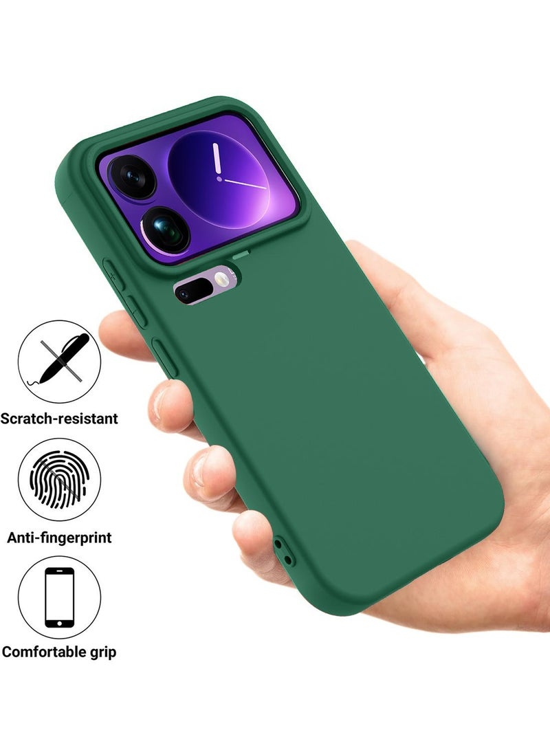 Wtech Xiaomi 17 Pro 5G 2025 Soft Liquid Silicone Case Cover (MCRPSN) - Dark Green - Image 3