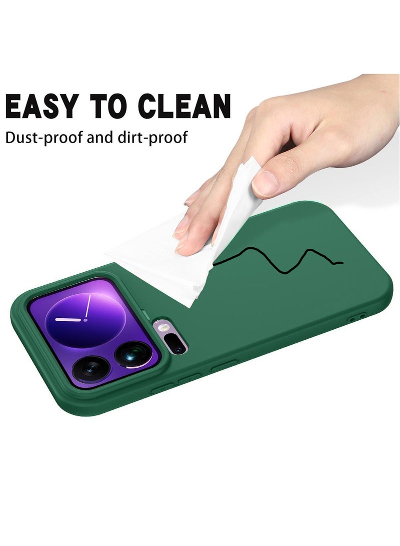 Wtech Xiaomi 17 Pro 5G 2025 Soft Liquid Silicone Case Cover (MCRPSN) - Dark Green - Image 2