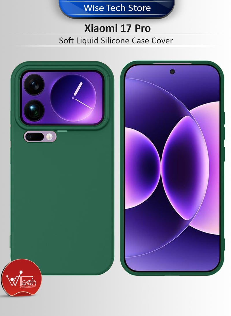 Wtech Xiaomi 17 Pro 5G 2025 Soft Liquid Silicone Case Cover (MCRPSN) - Dark Green - Image 1