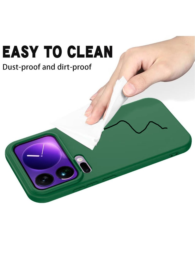 Wtech Xiaomi 17 Pro 5G 2025 Soft Liquid Silicone Case Cover (MCRPSN) - Dark Green - Image 2