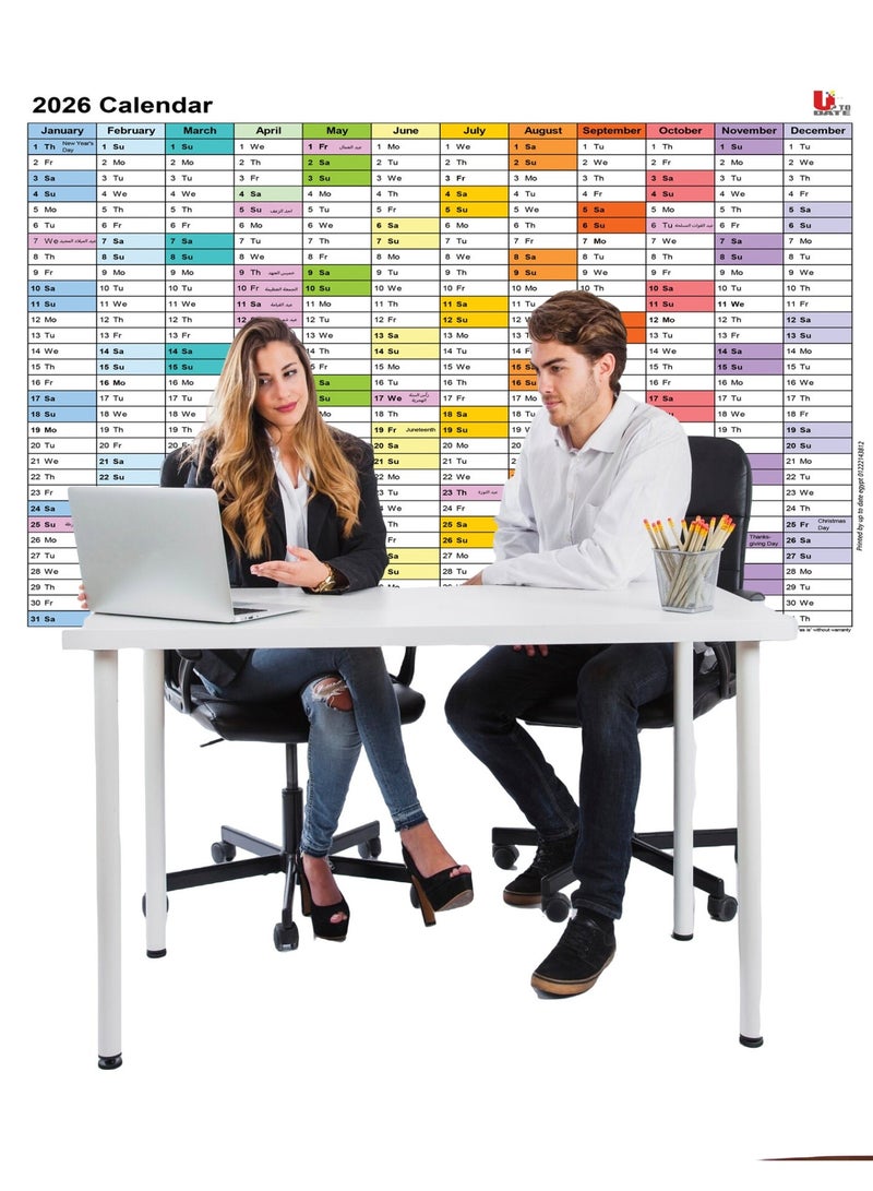 UP TO DATE 2026 LARGE CALENDAR can write on it - Image 1