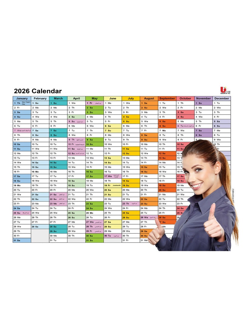 UP TO DATE 2026 LARGE CALENDAR can write on it - Image 3