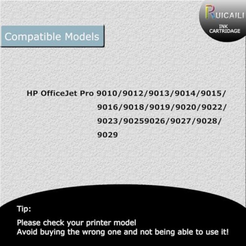 طابعات OfficeJet Pro 9010-9029 خراطيش حبر 963XL متوافقة، أسود، عالي الإنتاجية، 4 عبوات - Image 2