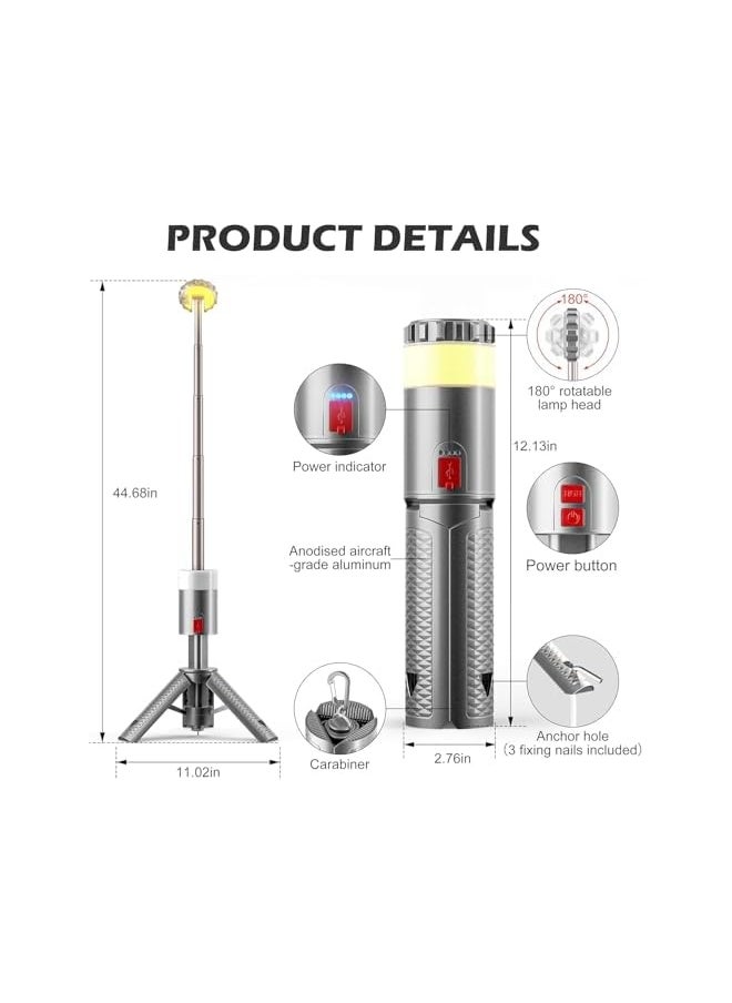 erorex Camping Lantern, Telescopic Camping Lantern Rechargeable with 15 Color Temperatures 8000mAh Camping Essentials with Hook Portable Waterproof Lanterns for Power Outages, Emergency, Hiking  - Image 2